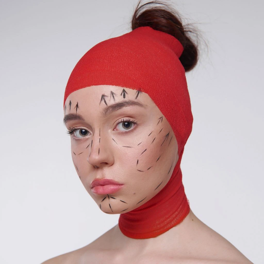 Korean post-procedure skincare and aftercare products on neutral backdrop