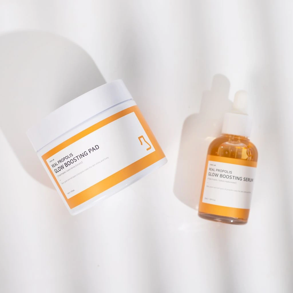 Korean skin booster vials on neutral backdrop